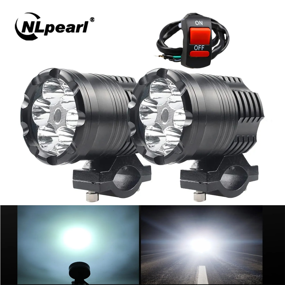 Universal Motorcycle Led Headlight Projector - NLpearl 60 Вт мотоциклетные светодиодные фары,