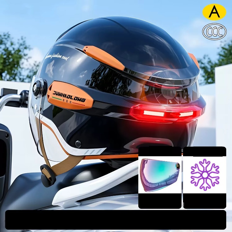 Летний винтажный мотоциклетный – обзор и цена Dual Visor Motorcycle Racing Helmet